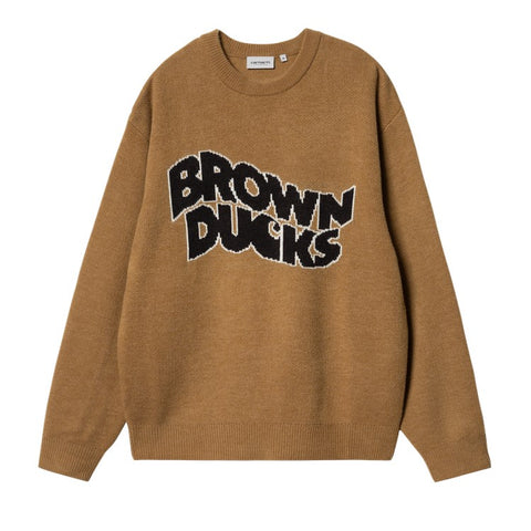Carhartt WIP BROWN DUCKS SWEATER Hamilton Brown i033863-24f