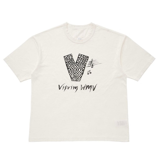 Tシャツ・カットソー VISVIM SS25 JUMBO T-SHIRT (0125105010014 OFFWHITE) visvim / JUMBO TEE S/S V CRASH (0125105010014) OFF WHITE
