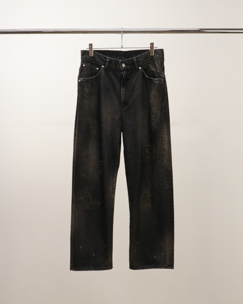ANCELLM TAPERED 5P ブラック ANC-PT03-C サイズ1 ANCELLM|TAPERED 5P DENIM PANTS (BLACK) ANC-PT75の通販