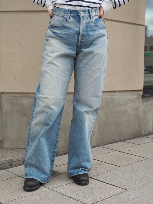 SELVEDGE FADED HEAVY DENIM PANTS (FADED INDIGO) A25AP04DH