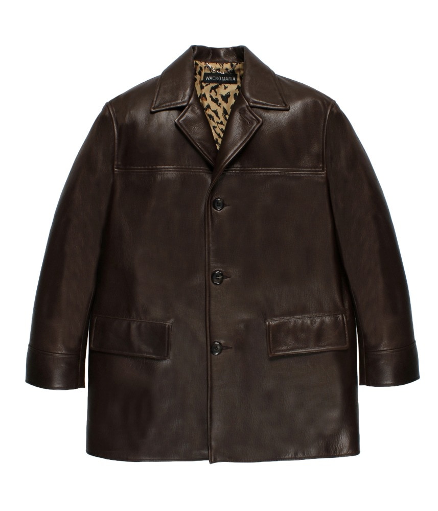 WACKO MARIA/ワコマリア】LEATHER COAT (TYPE-2) BROWN 25FW-WMO