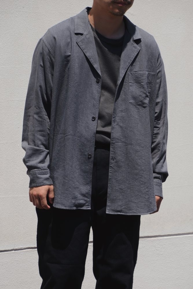 WACKO MARIA｜SWITCHING OPEN COLLAR SHIRT S/S (TYPE-4) BLACK