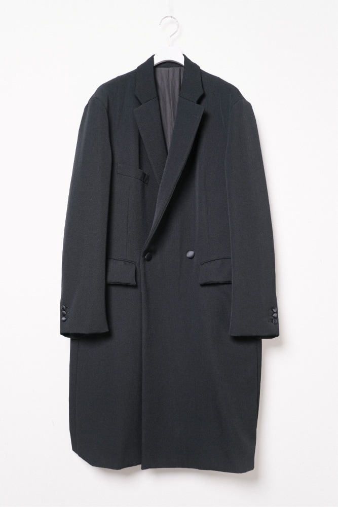 SEMI-DOUBLE CHESTER COAT (WHITE×BLACK) ANC-JK55 - CIENTO WEB