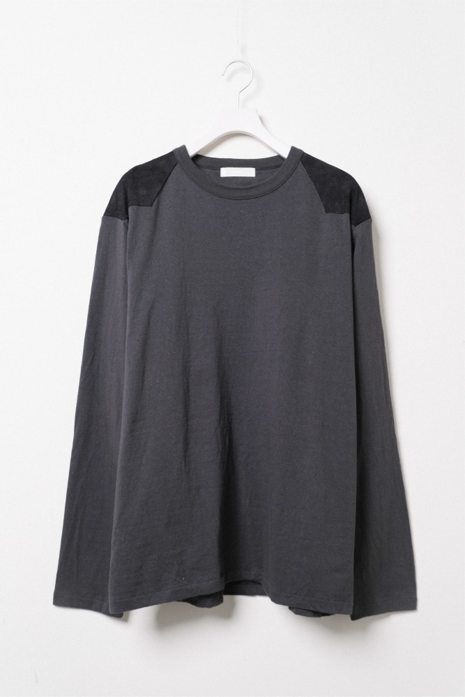 charbon / DRY SMOOTH LONG SLEEVE TEE WHITE