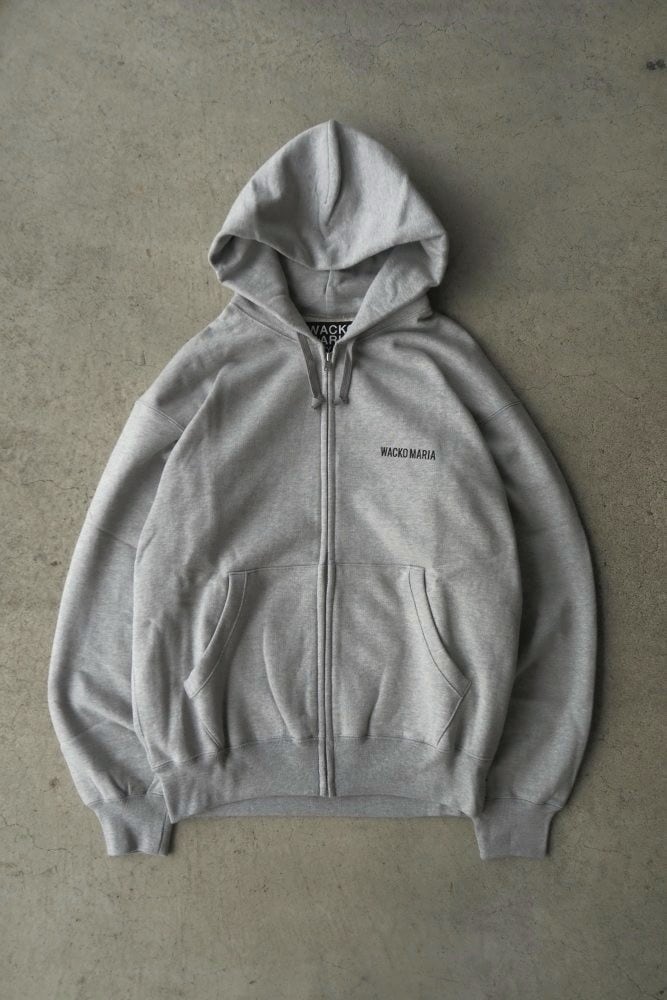 MIDDLE WEIGHT FULL ZIP HOODED SWEAT SHIRT (TYPE-2) GRAY 25SS