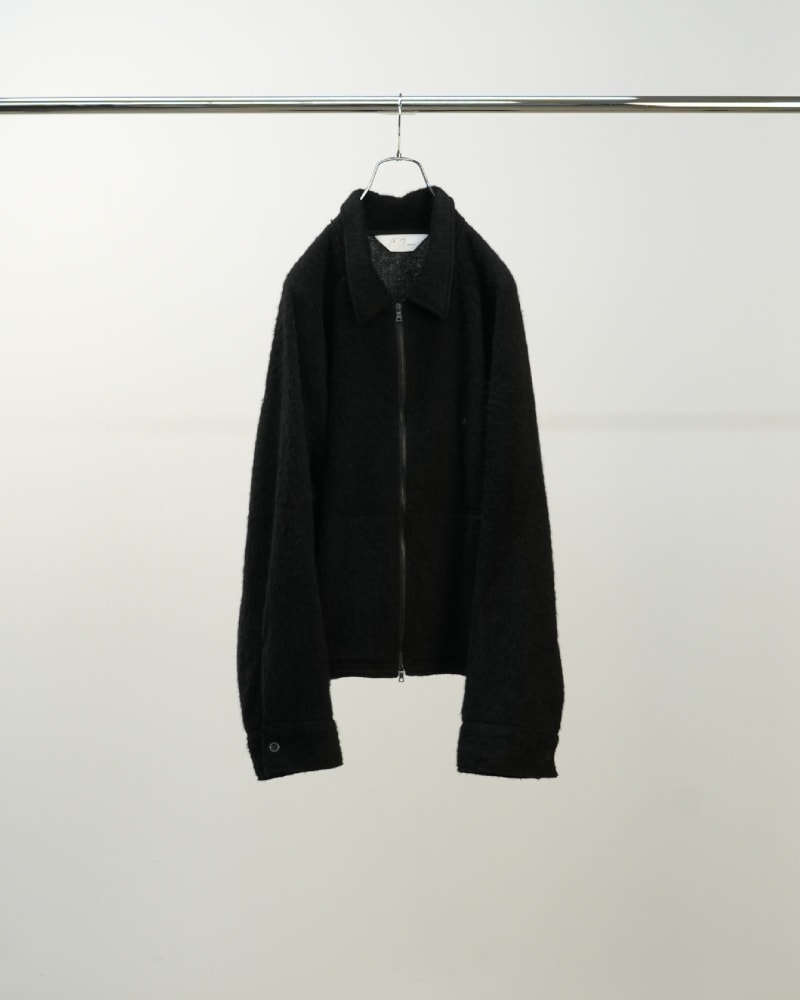 25AW】SHAGGY ZIP UP SHIRT (BLACK) ANC-CT127-B - CIENTO WEB SORE