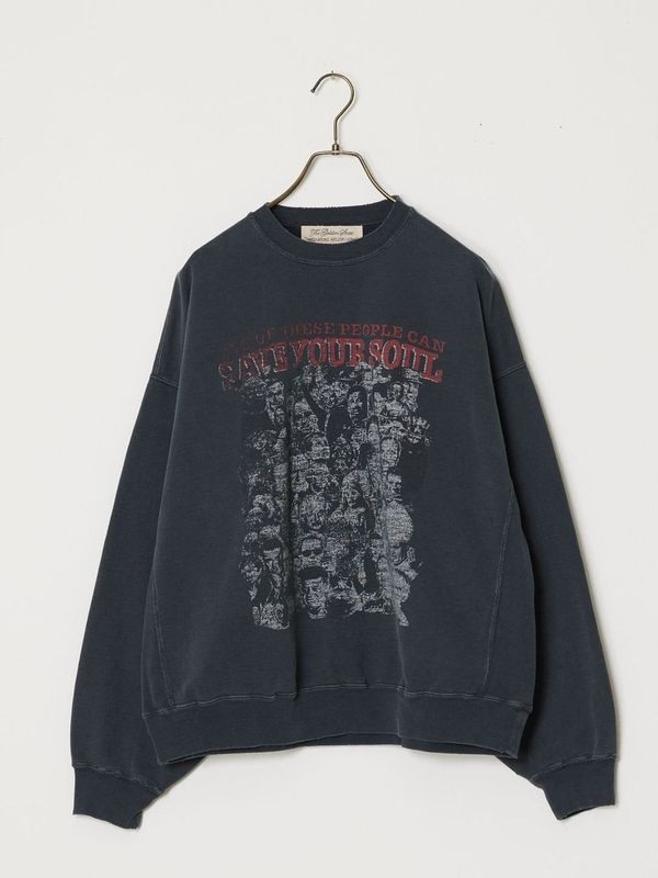 【VISVIM】 23SS泥染めスウェットsize3 visvim / JUMBO SB SWEAT 3/4 DMGD (U.D.) (0124205010017) BLACK