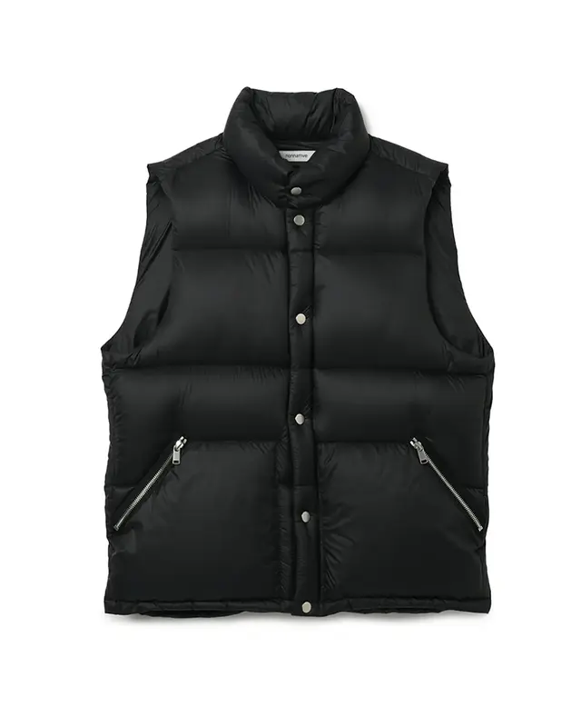 EXPLORER DOWN VEST NYLON MINI RIPSTOP WITH WINDSTOPPER NN-V4701 BLACK