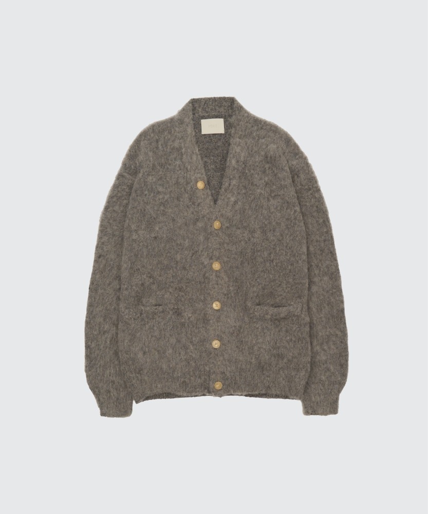 KID MOHAIR JACQURAD CARDIGAN (KOMOREBI) YK25FW01109S