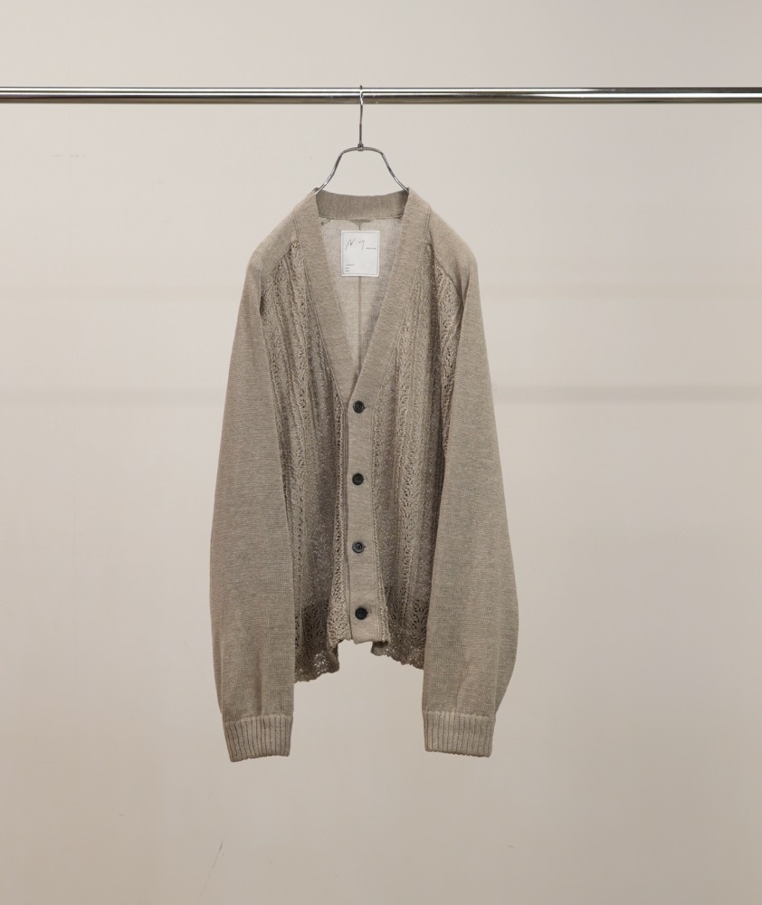WACKO MARIA/ワコマリア】WAFFLE KNIT CARDIGAN (BLACK) 25FW-WMK-KN17