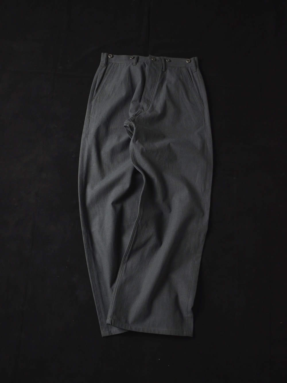 visvim WIDE SLACKS SANTOME（0125205008015）BLACK STRP