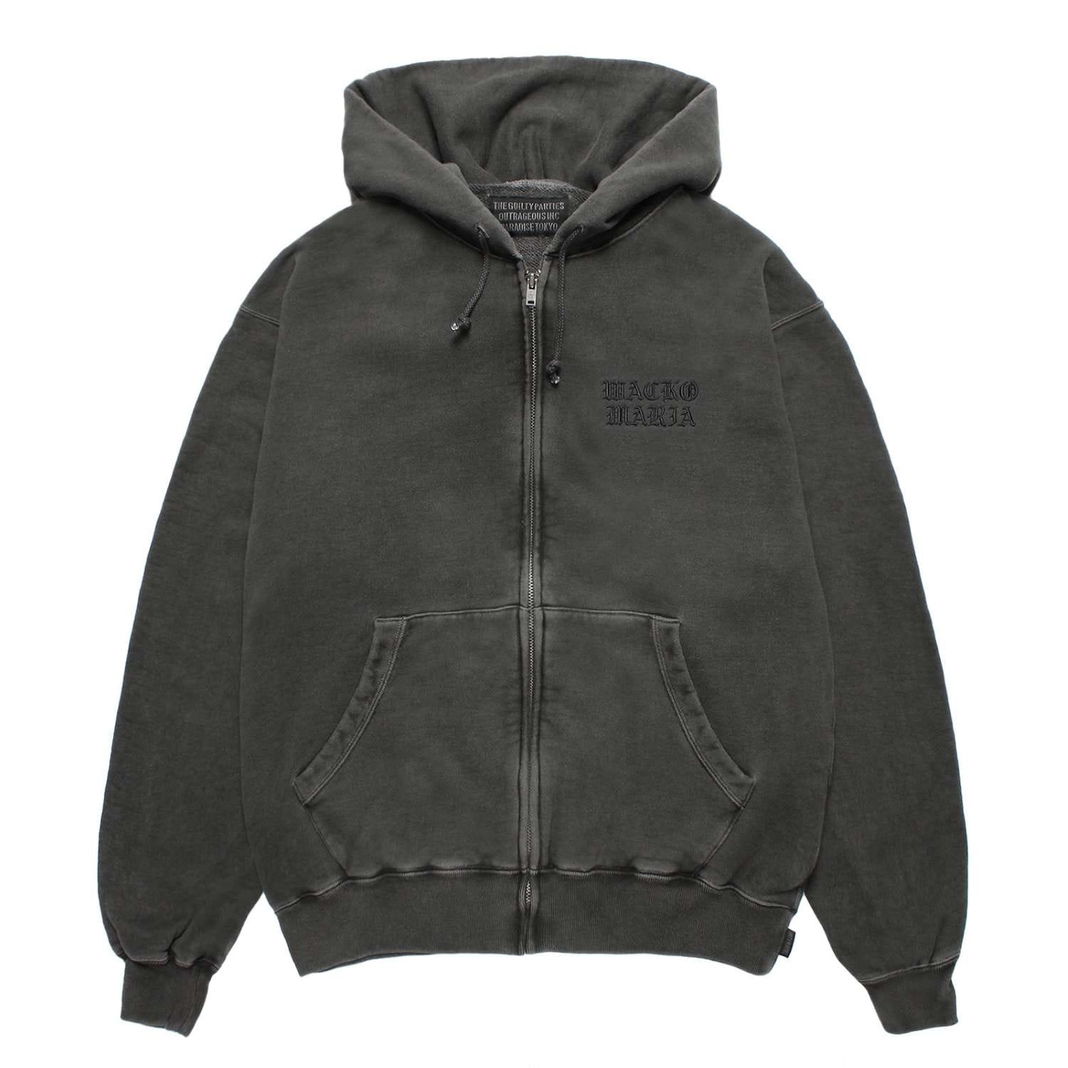 WACKO MARIA/ワコマリア】WASHED MIDDLE WEIGHT FULL ZIP HOODED SWEAT