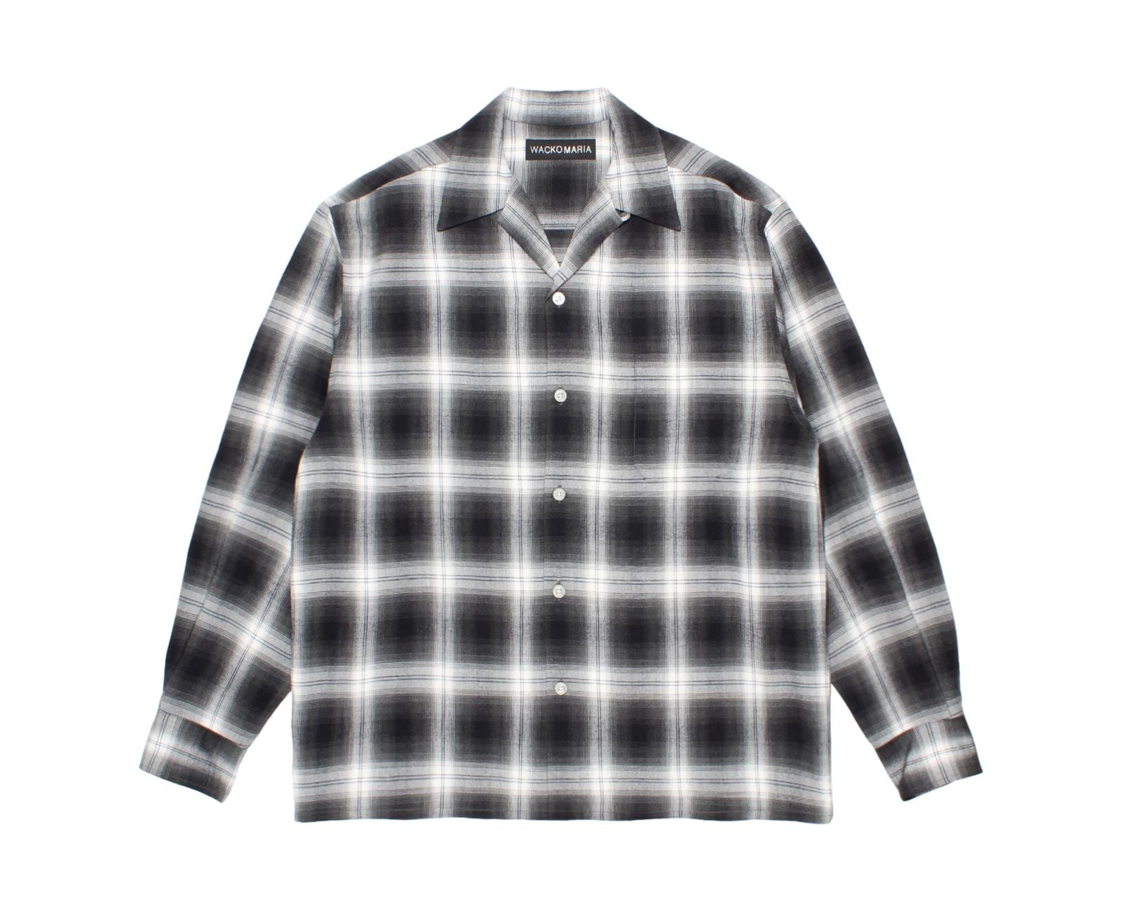 WACKO MARIA/ワコマリア】OMBRE CHECK OPEN COLLAR SHIRT L/S (TYPE-1