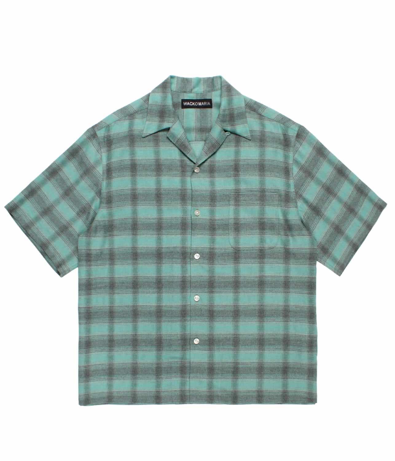 WACKO MARIA/ワコマリア】OMBRE CHECK OPEN COLLAR SHIRT S/S (TYPE-3
