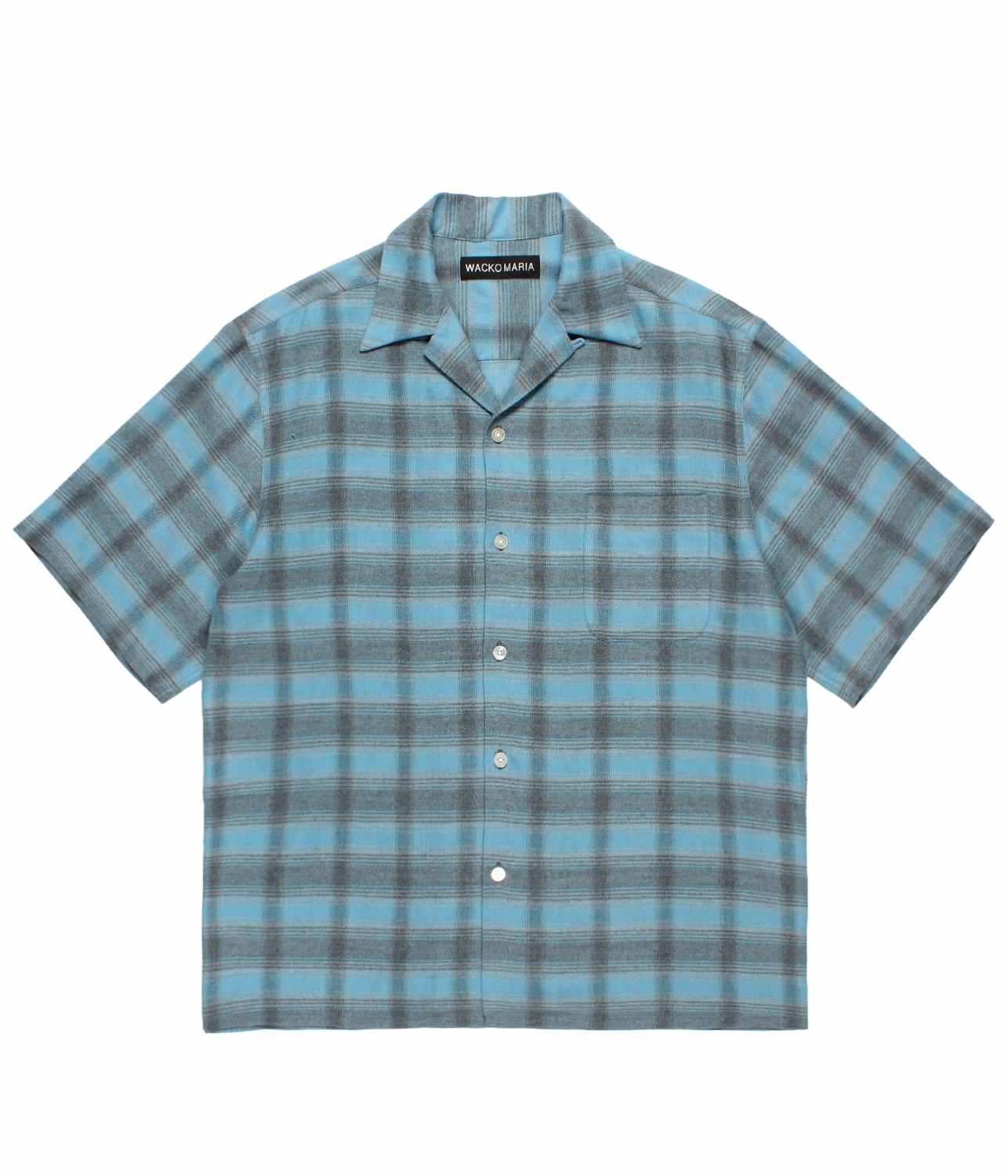 WACKO MARIA/ワコマリア】OMBRE CHECK OPEN COLLAR SHIRT S/S (TYPE-3