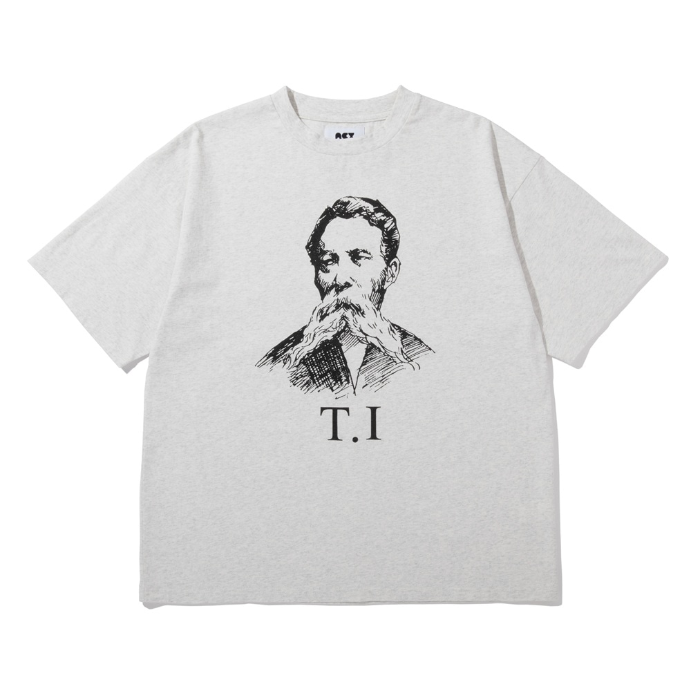 charbon / EMBLEM DRY BIG T-SHIRTS WHITE
