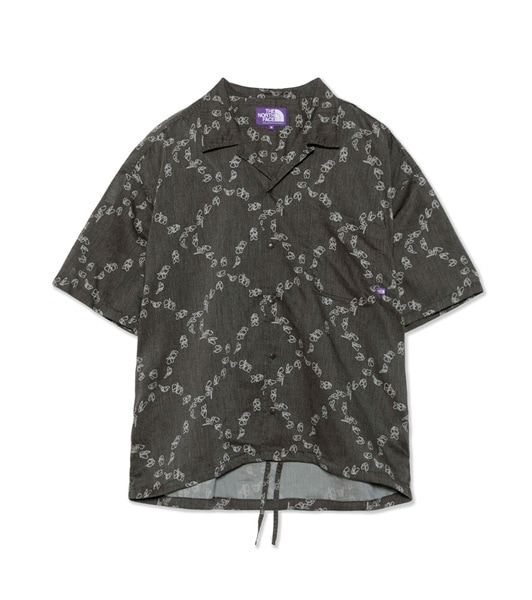 26SS】 EMBROIDERED SOUVENIR SHIRT (BLACK) ANC-SH78 - ANCELLM