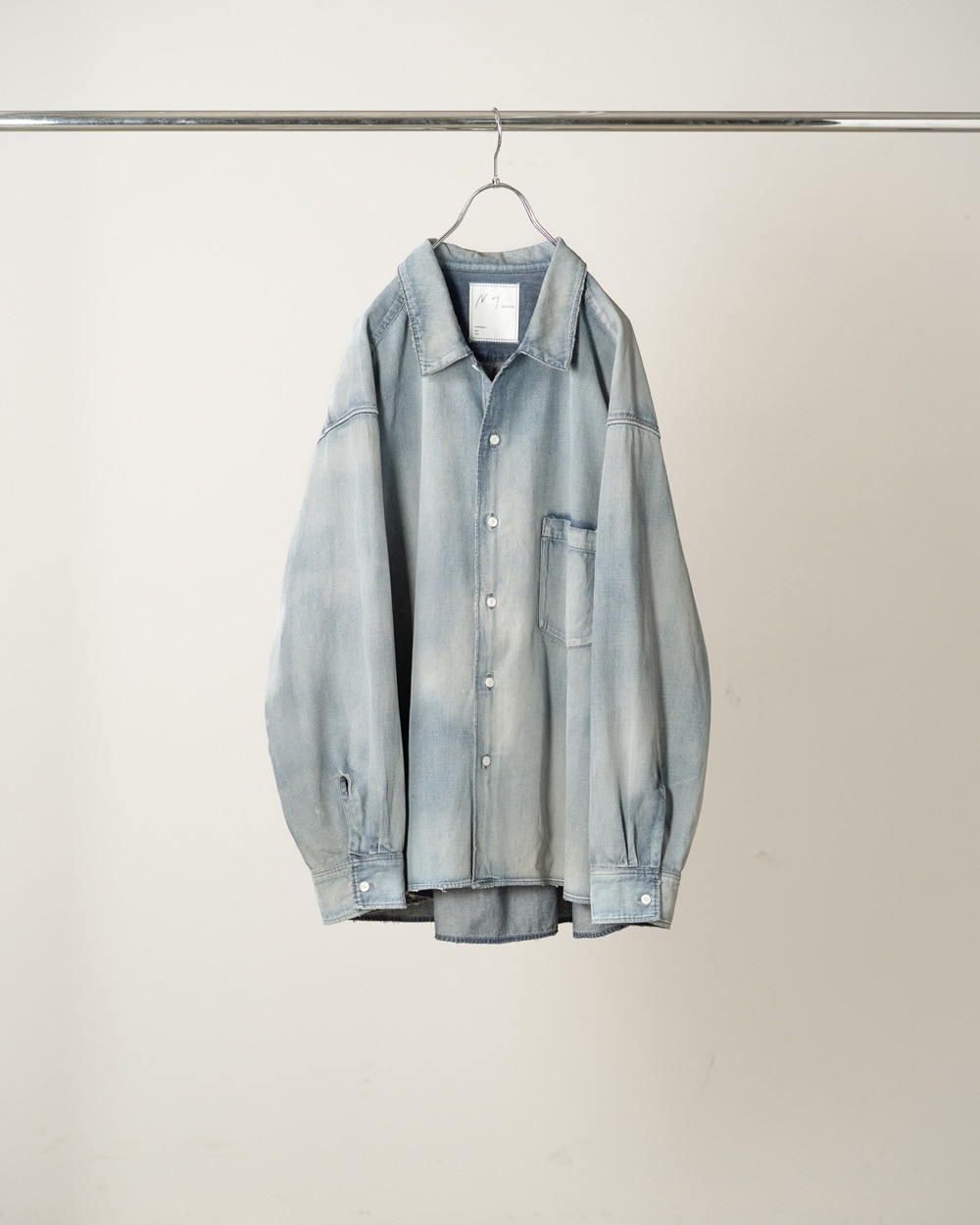 26SS】 AGING RAYON CHECK SHIRT (GREEN) ANC-SH80 - ANCELLM