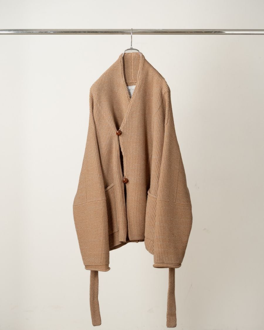2026SS】 LACED KNIT CARDIGAN (BEIGE) ANC-KN25 - CIENTO公式通販