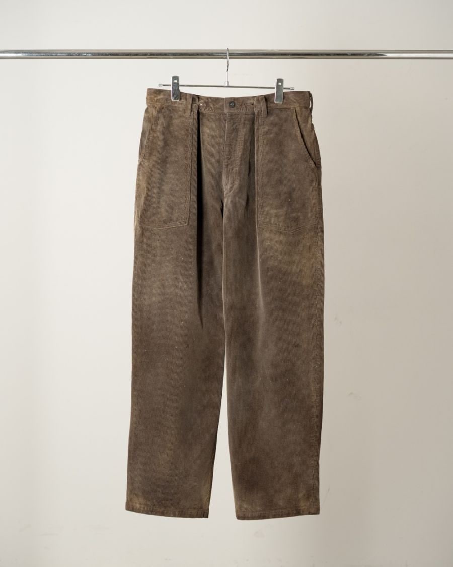 26FW】ANCELLM アンセルム AGING CORDUROY BAKER PANTS (BROWN) ANC
