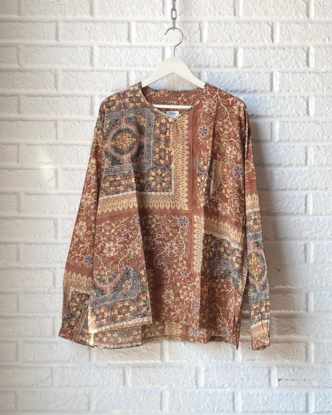 26SS】 EMBROIDERED SOUVENIR SHIRT (BLACK) ANC-SH78 - ANCELLM
