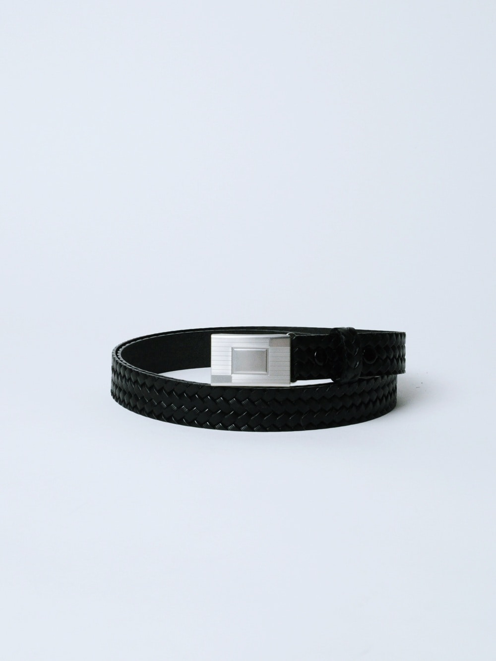 T.T｜LOT.021 BASKETWEAVE PATTERN BELT (BLACK) TTCORE021 - CIENTO
