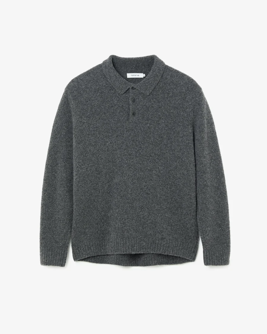 CIENTO WEB STORE - nanamica 26SS】 Mock Neck Stripe Sweater (Navy