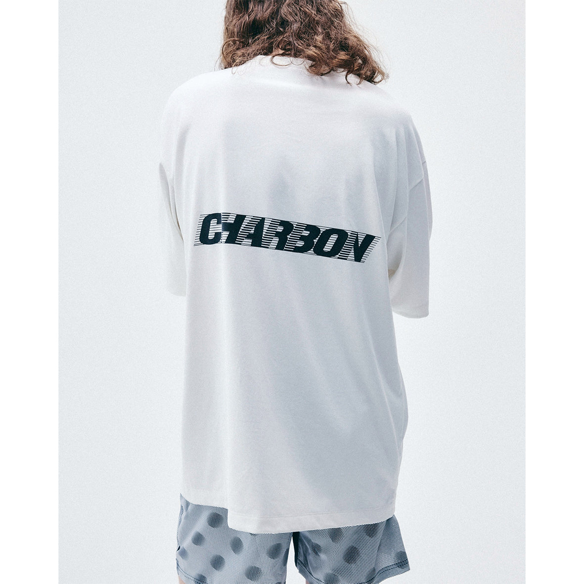 charbon / BACK LOGO DRY BIG T-SHIRT WHITE