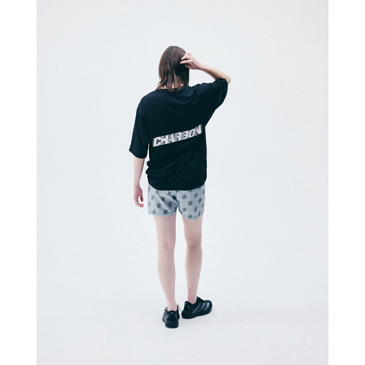 charbon / BACK LOGO DRY BIG T-SHIRT BLACK