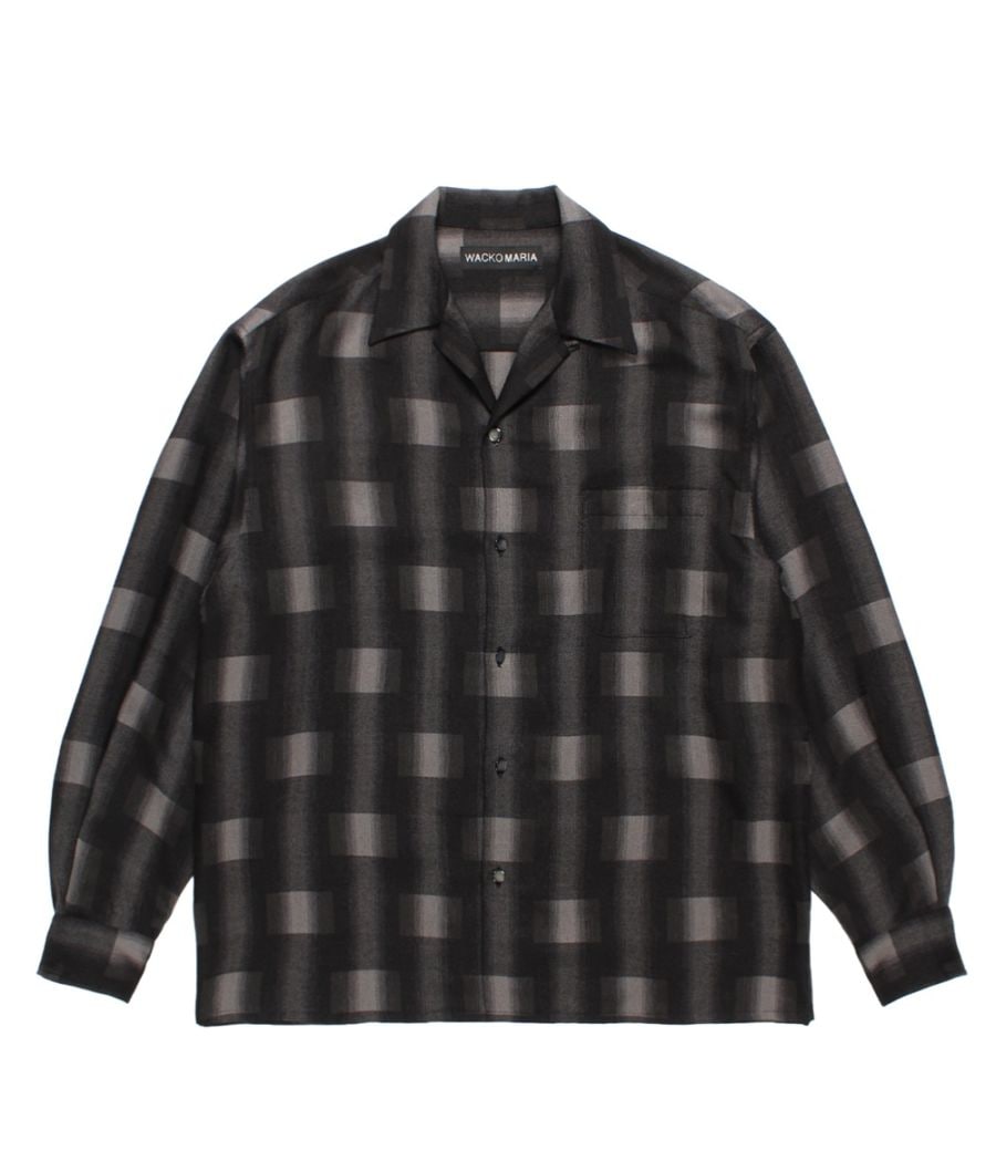 WACKO MARIA ワコマリア HAWAIIAN SHIRT L/S (TYPE-3) (BLUE) 26FW-WMS