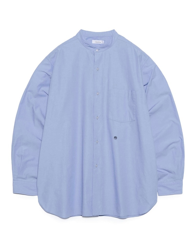 nanamica 25SS Band Collar Wind Shirt (SX_Sax) S25SG092