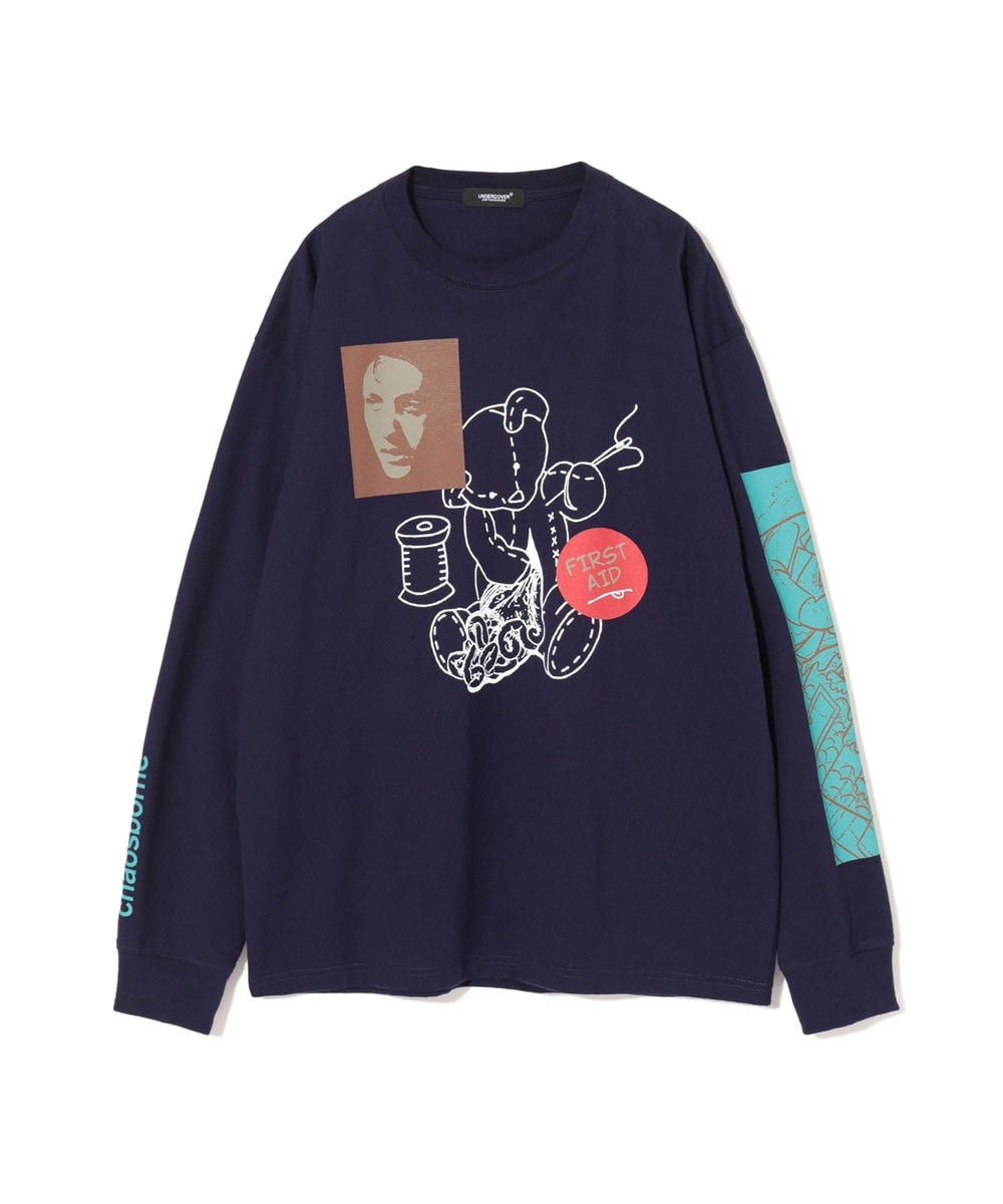 WASHED HEAVY WEIGHT CREW NECK LONG SLEEVE T-SHIRT (TYPE-3) BLACK