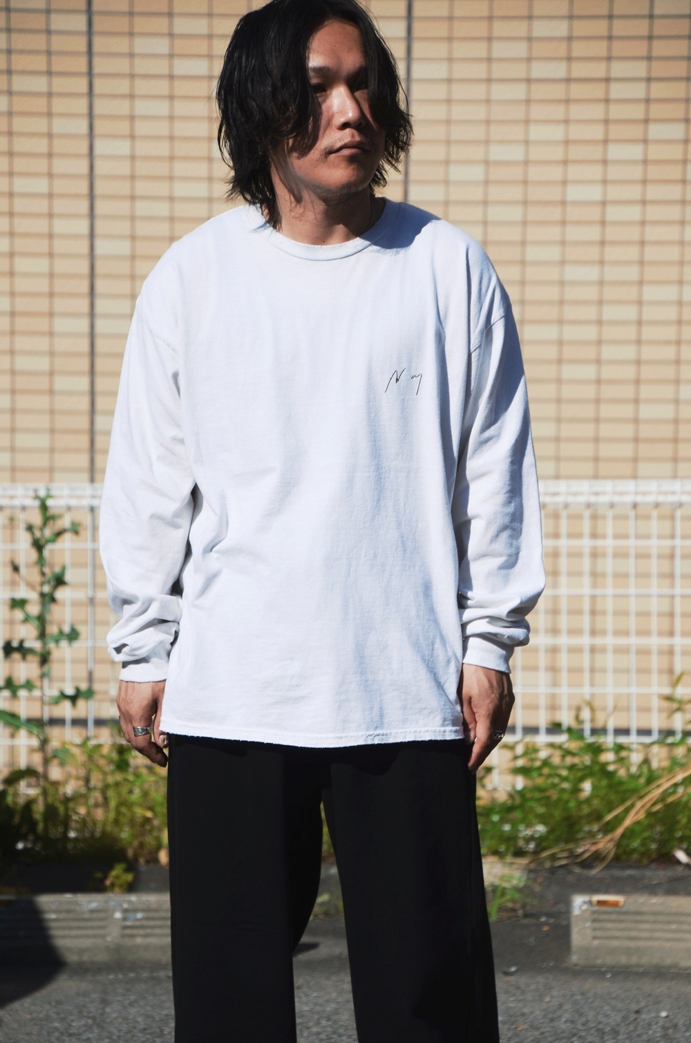 25AW ANCELLM アンセルム EMBROIDERY DYED LS T-SHIRT エン