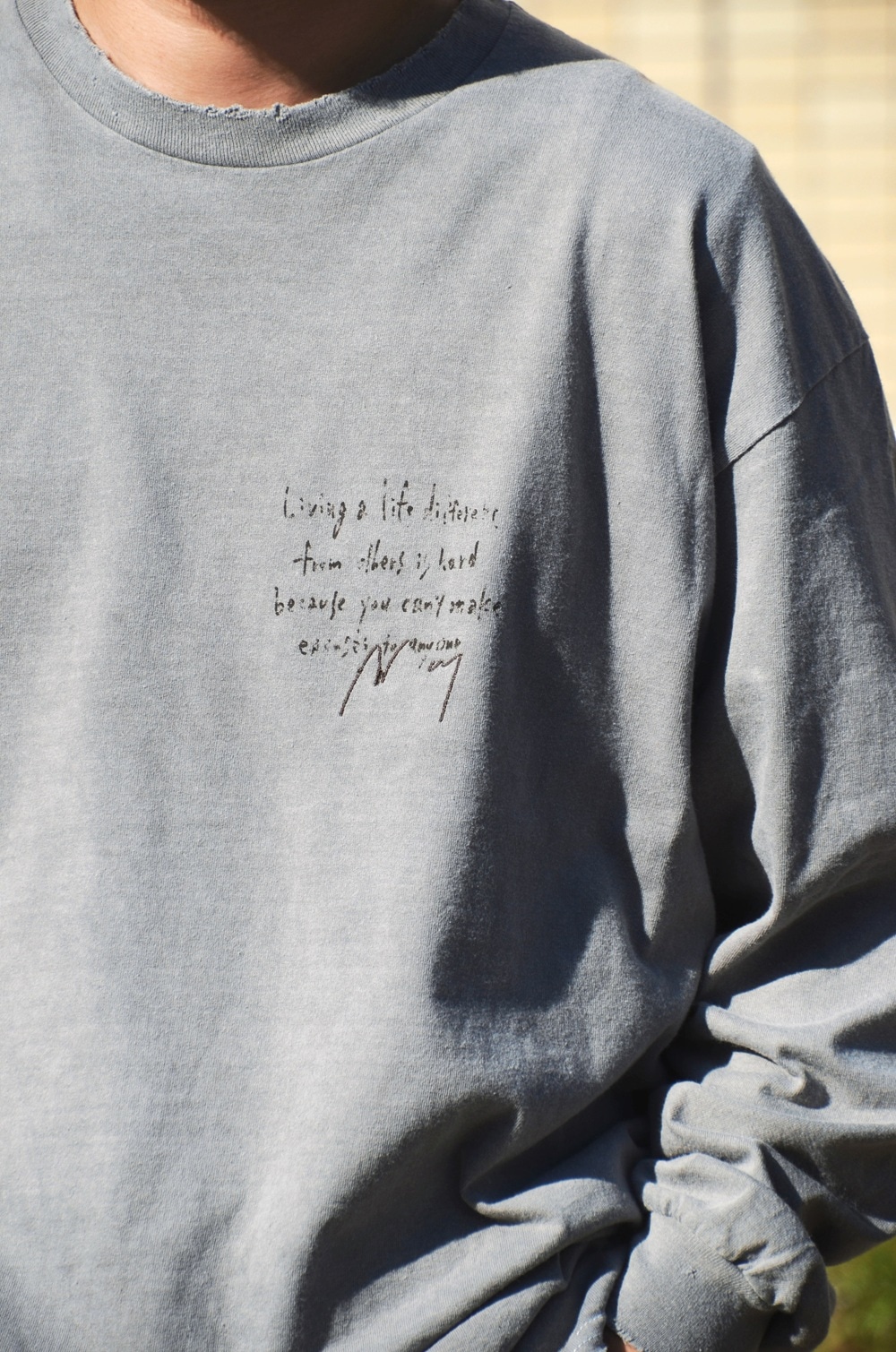 25AW ANCELLM アンセルム MASSAGE L/S T-SHIRT メッセージ ロング