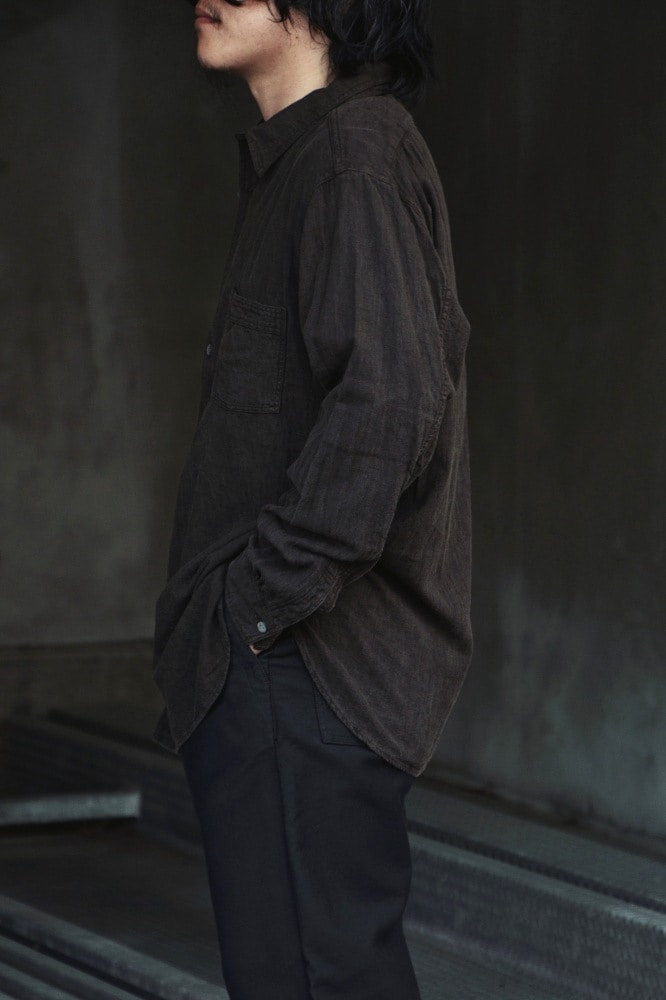 Lot.103 Work Shirt P/O (MUD DYED BROWN) TTAW25103 - CIENTO WEB STORE