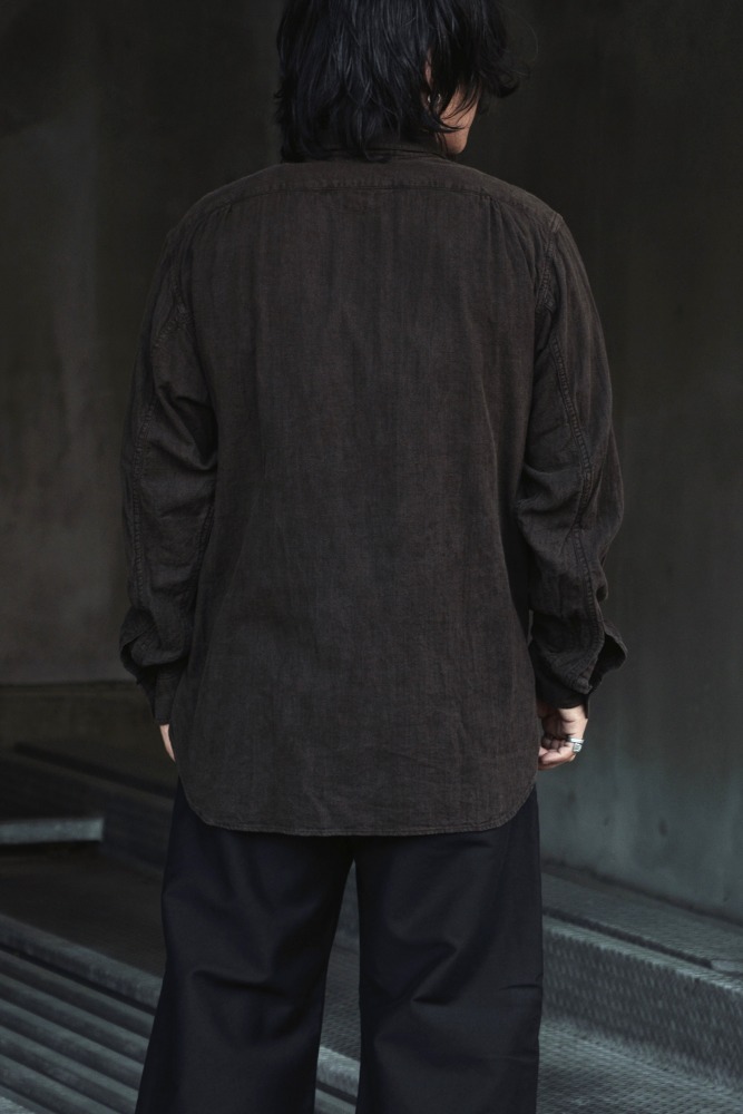 Lot.103 Work Shirt P/O (MUD DYED BROWN) TTAW25103 - CIENTO