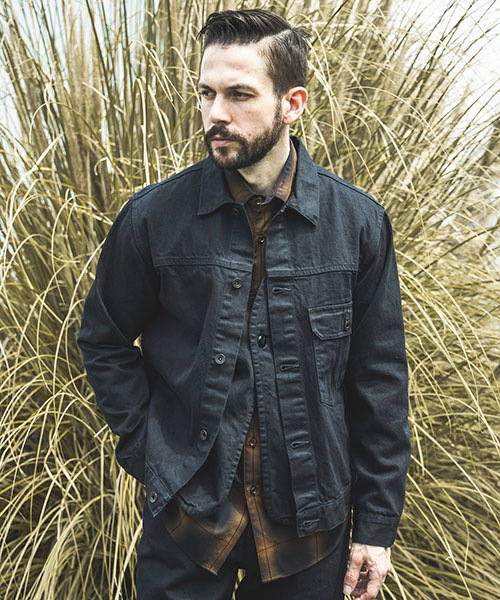 MR．OLIVE 23awデニムジャケットM233112 1stタイプ MR.OLIVE12oz CRUNCH DEINIM / TYPE 1ST G-JACKET BLACK M233112