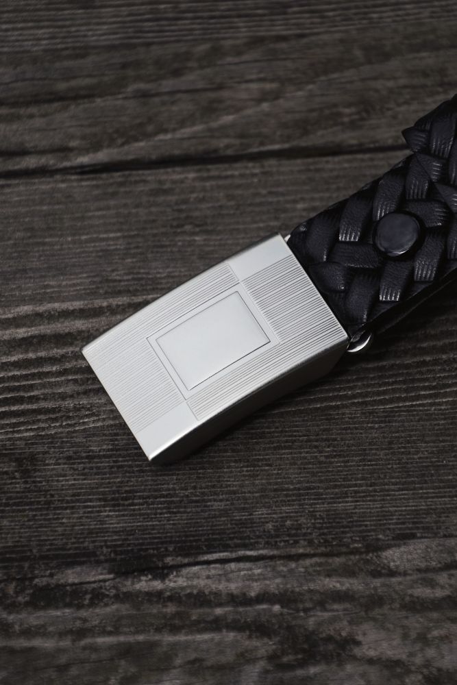 T.T｜Lot.021 Basketweave Pattern Belt (BLACK) TTCORE021