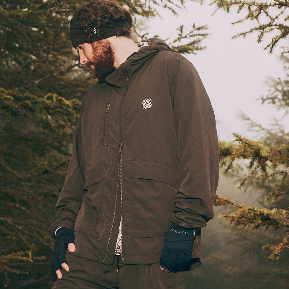 charbon / LIMONTA D/WASHER NYLON ZIP UP PARKA BROWN