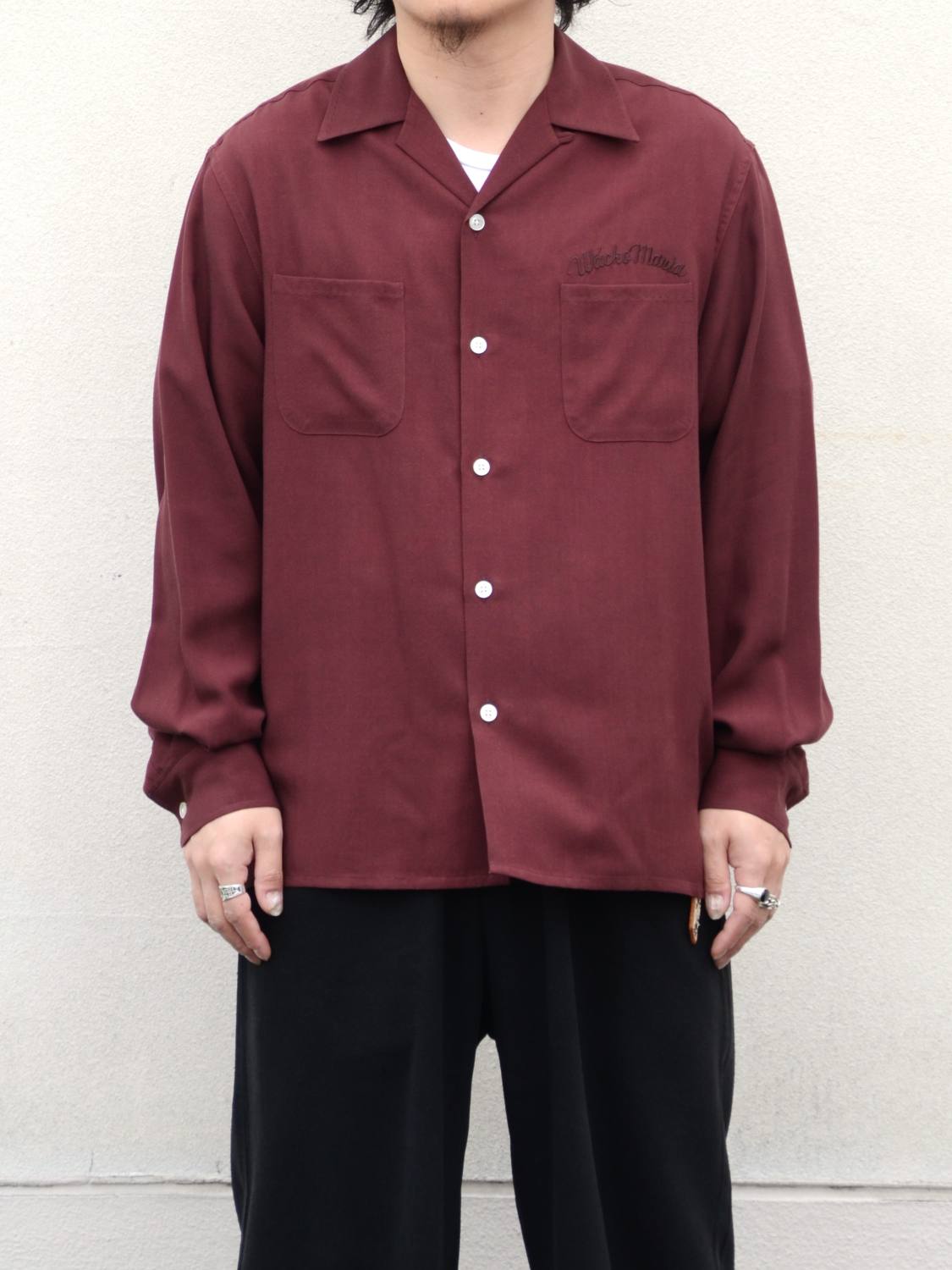 2026SS】 50'S SHIRT L/S (TYPE-2) BURGUNDY 26SSE-WMS-OC02の通販
