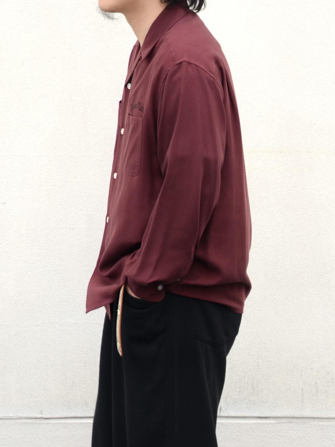 2026SS】 50'S SHIRT L/S (TYPE-2) BURGUNDY 26SSE-WMS-OC02の通販