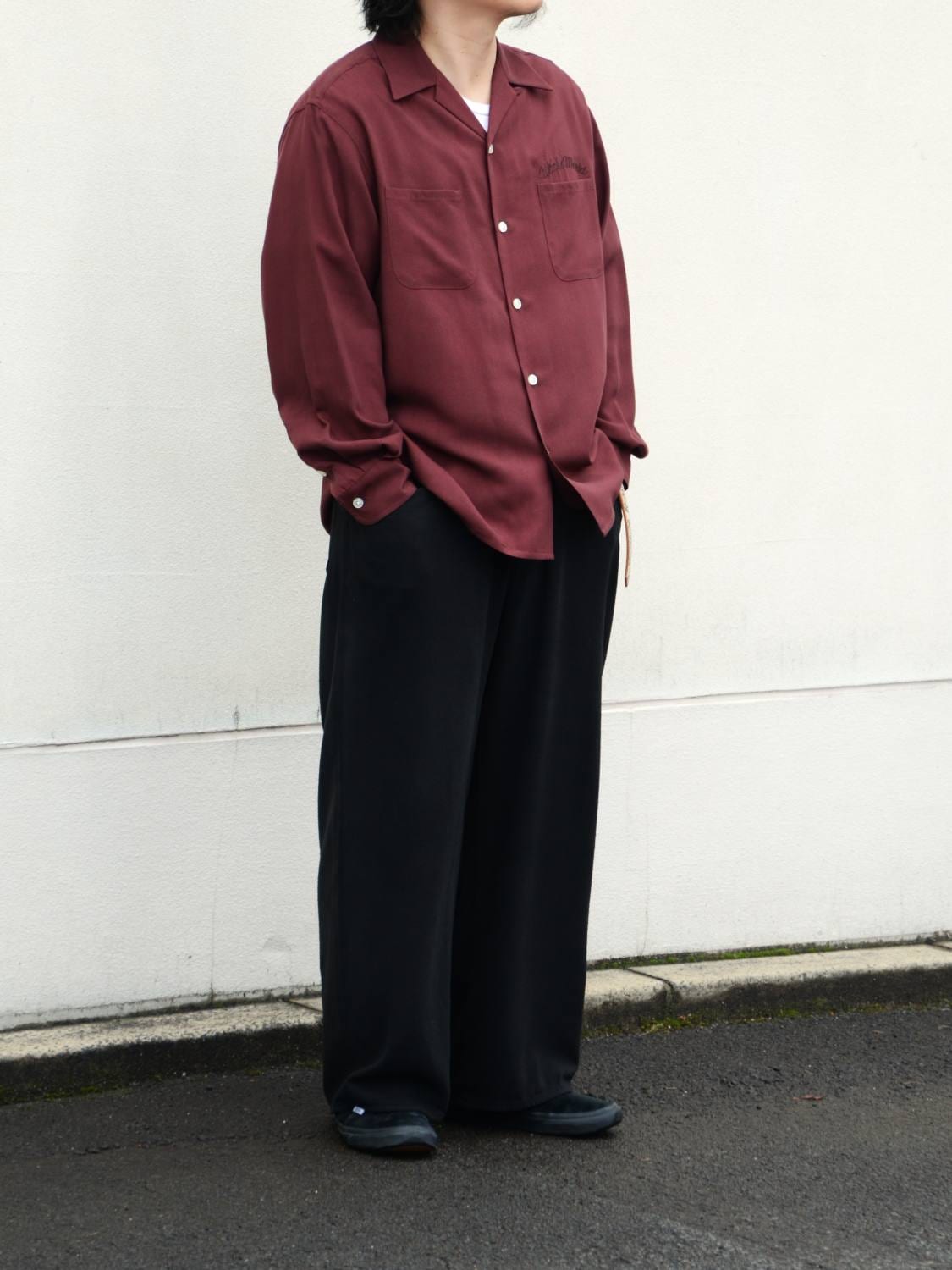 2026SS】 50'S SHIRT L/S (TYPE-2) BURGUNDY 26SSE-WMS-OC02の通販