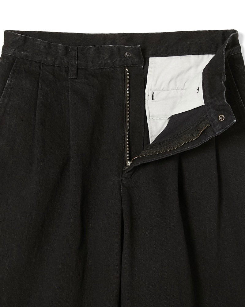 N.HOOLYWOOD 26FW】2TUCK DENIM TROUSERS (BLACK) 2262-CP21-008