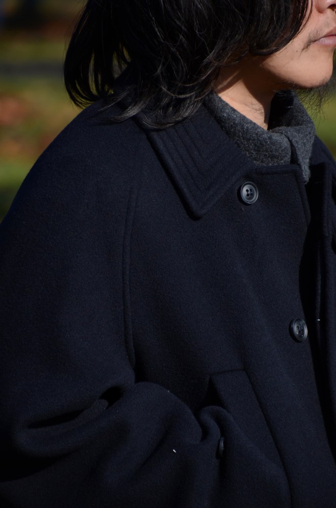 Voyager Bold Balmacaan Coat (Dark Navy) AOEFCT002- CIENTO WEB STORE