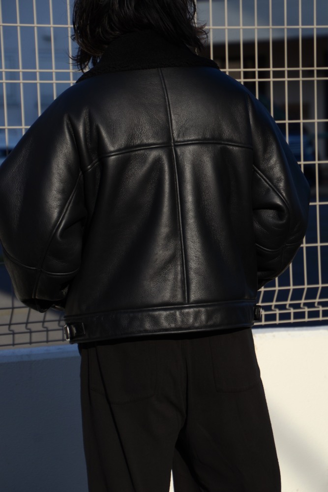 ジャケット・アウター ancellm DOUBLE-BREASTED COAT(BLACK) MOUTON DOUBLE JACKET (BLACK×BLACK) ANC-JK51 - CIENTO公式通販