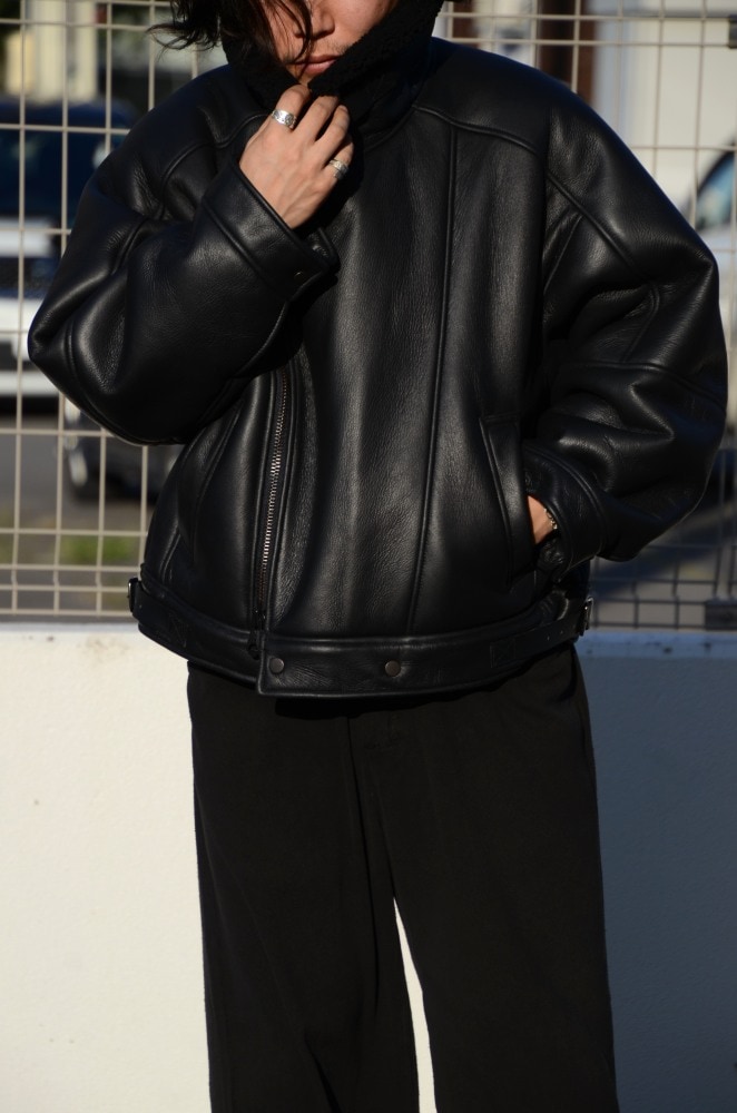 MOUTON DOUBLE JACKET (BLACK×BLACK) ANC-JK51 - CIENTO公式通販