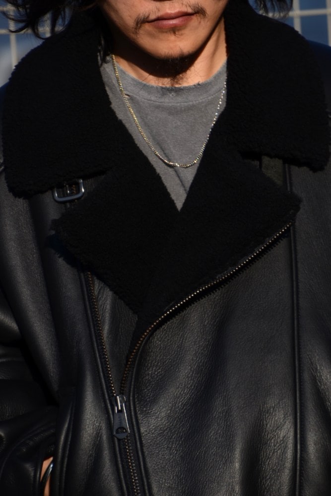 ジャケット・アウター ancellm DOUBLE-BREASTED COAT(BLACK) ancellm DOUBLE-BREASTED COAT(BLACK)