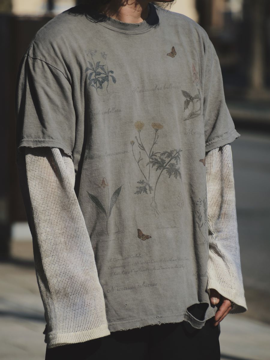 ANCELLM アンセルム BOTANICAL T-SHIRT サイズ1 ANCELLM - BOTANICAL T-SHIRT/PEPPER | NapsNote