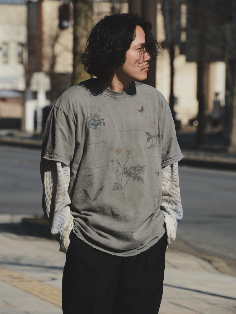 ANCELLM アンセルム BOTANICAL T-SHIRT サイズ1 ANCELLM - BOTANICAL T-SHIRT/PEPPER | NapsNote