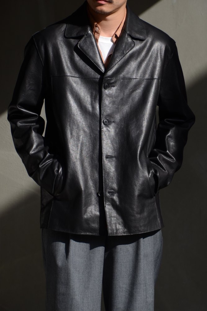 YOKE/ヨーク】 LEATHER CAR JACKET (BLACK) YK25FW01018Bの通販